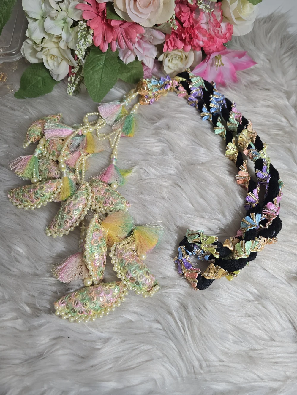 Handcrafted Multicolor Tassel Punjabi Paranda for Women